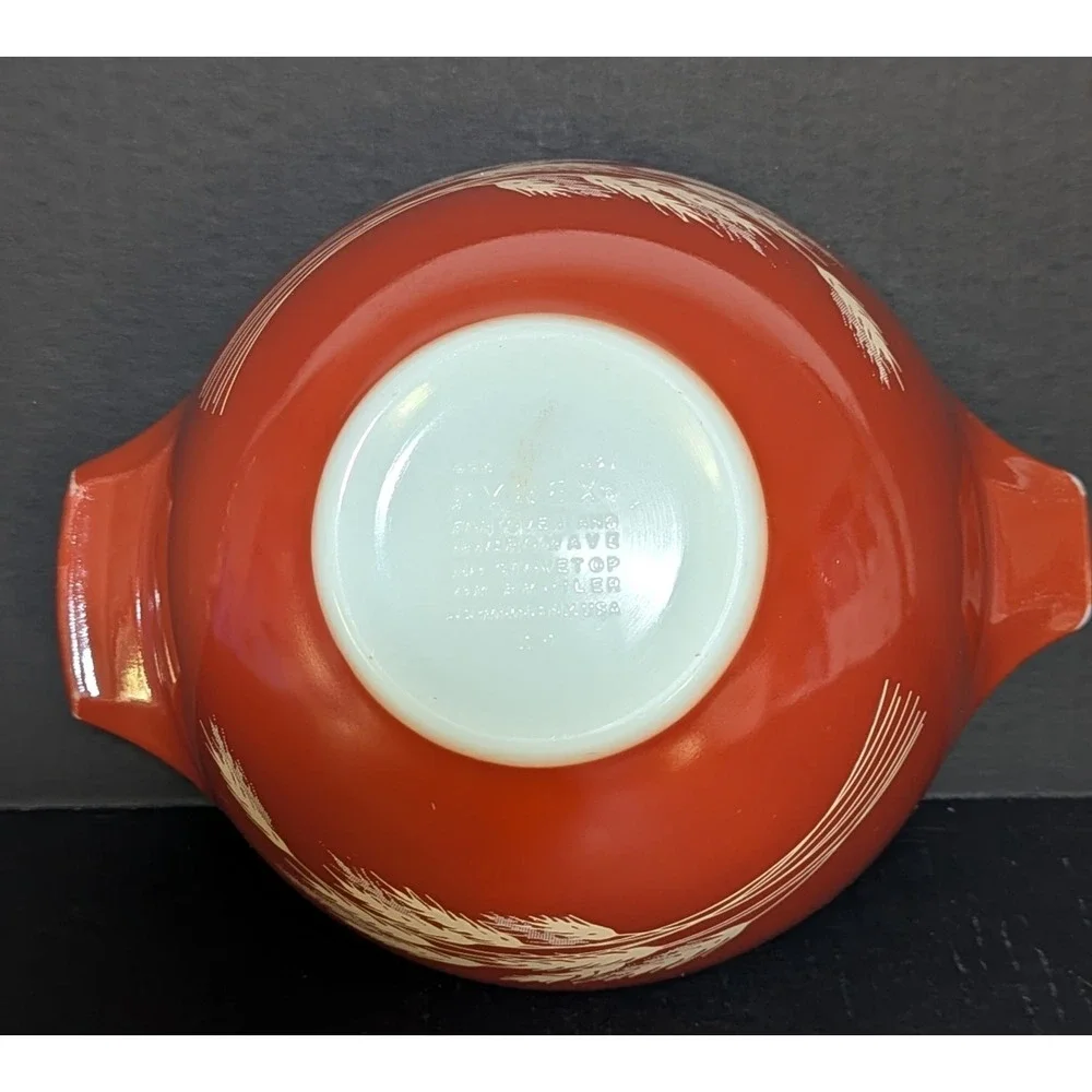 Vintage Pyrex Autumn Harvest Wheat Cinderella Mixing Bowls Set of Four